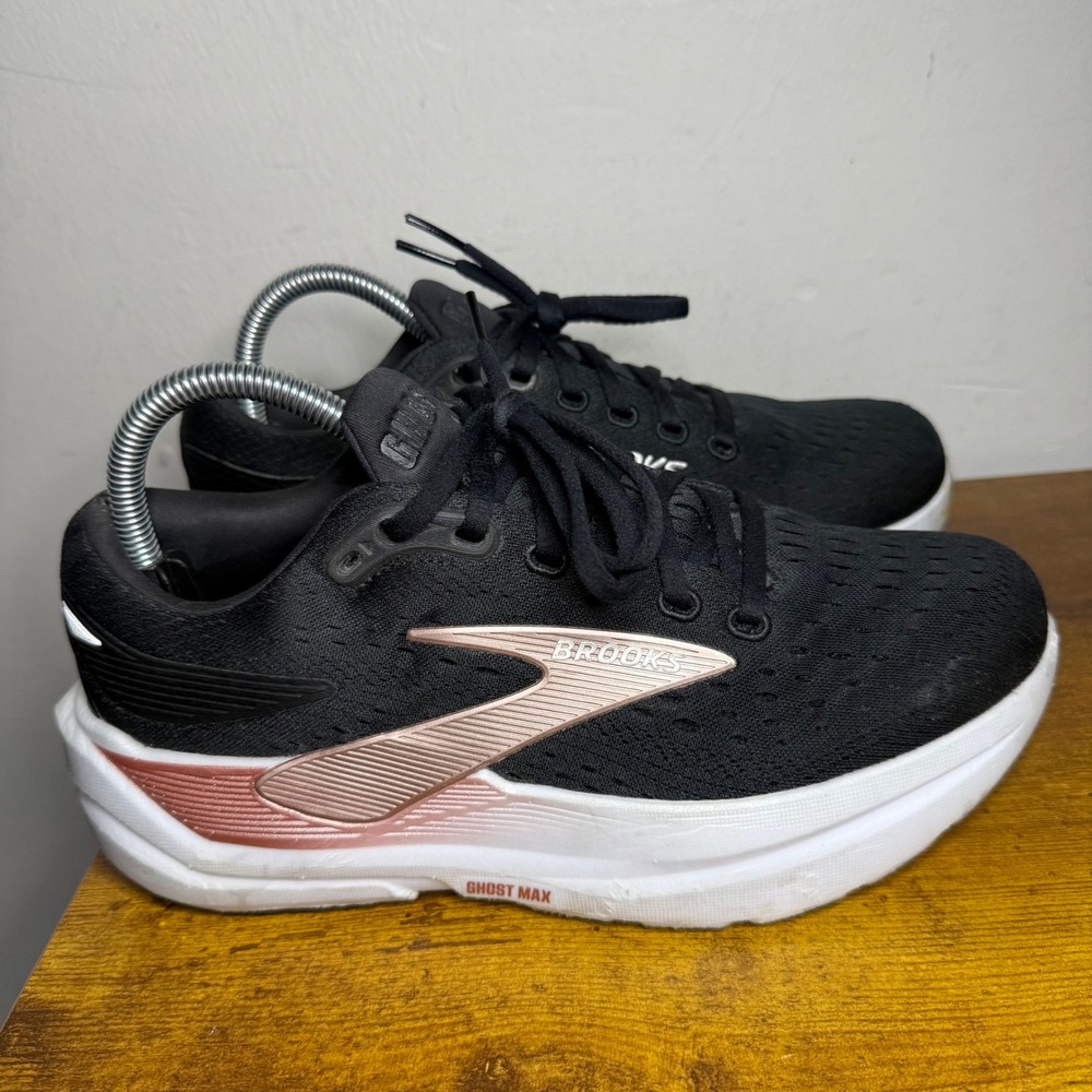 Brooks Ghost Max 3 Running Shoes Womens Size 7.5 D Wide Black 1204571D043